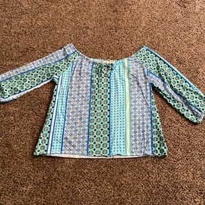 Half sleeve multi colored Jones New York top like new